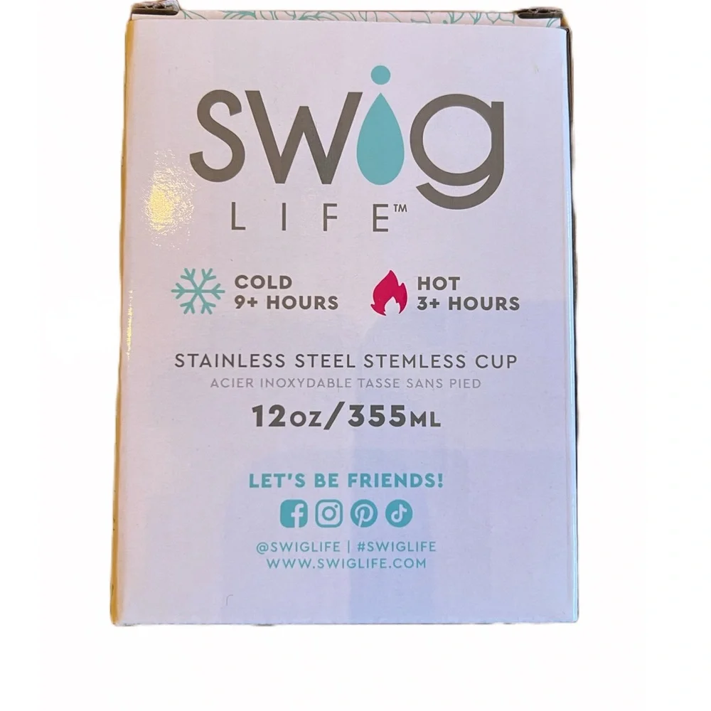 NEW! SWIG Life 12 oz Stemless Tumbler